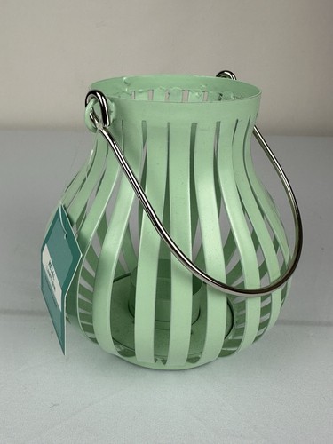 Green metal hanging - green, lantern