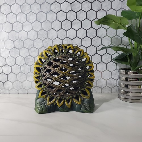 Vintage cast iron sunflower - vintage,